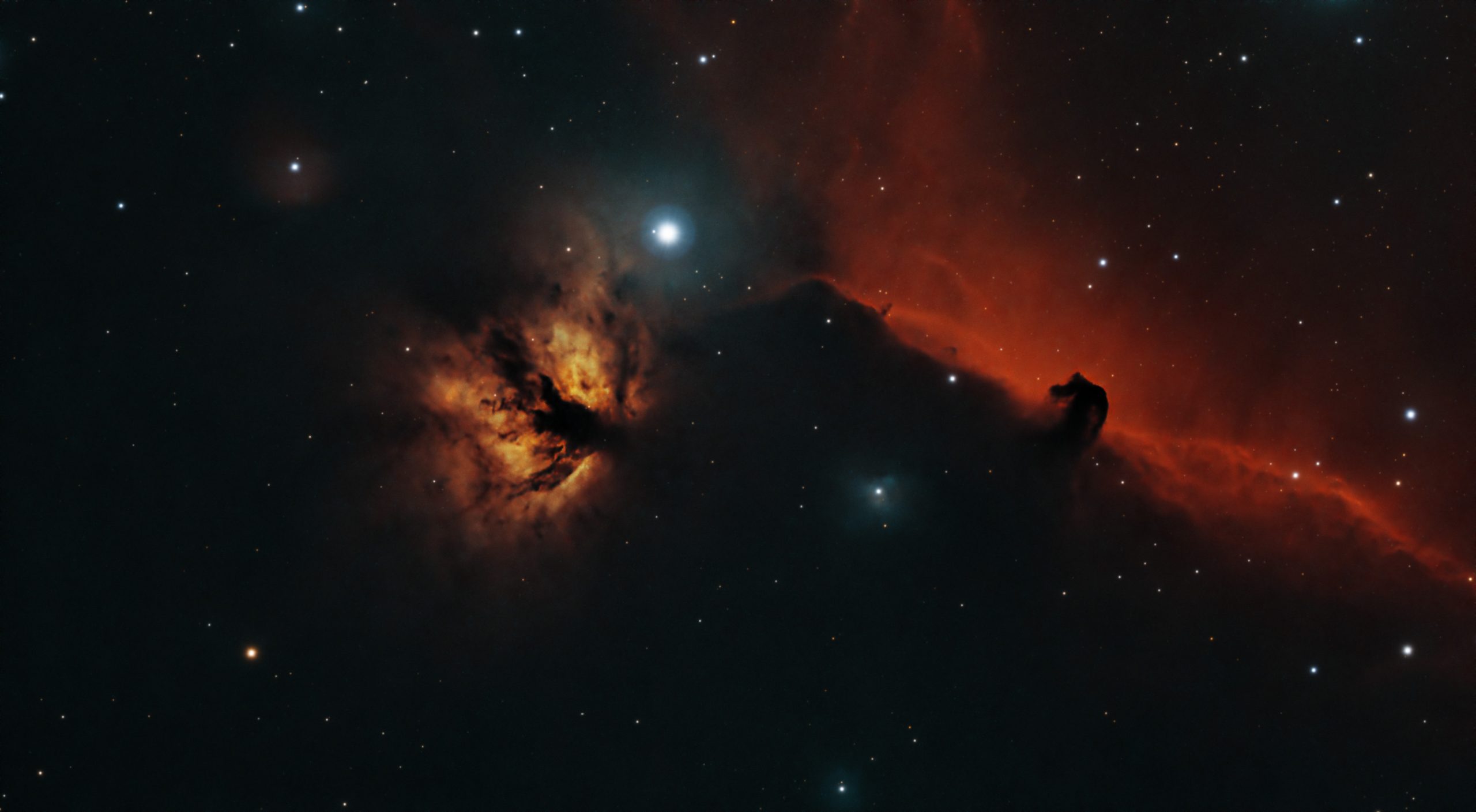 NGC 2024 and Barnard 33 Flame and Horsehead Nebula